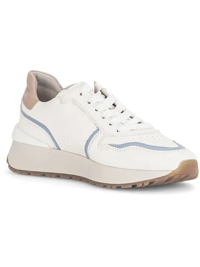Gabor Sneakers^Leder-Sneakers in Weiß/ Hellblau/ Beige