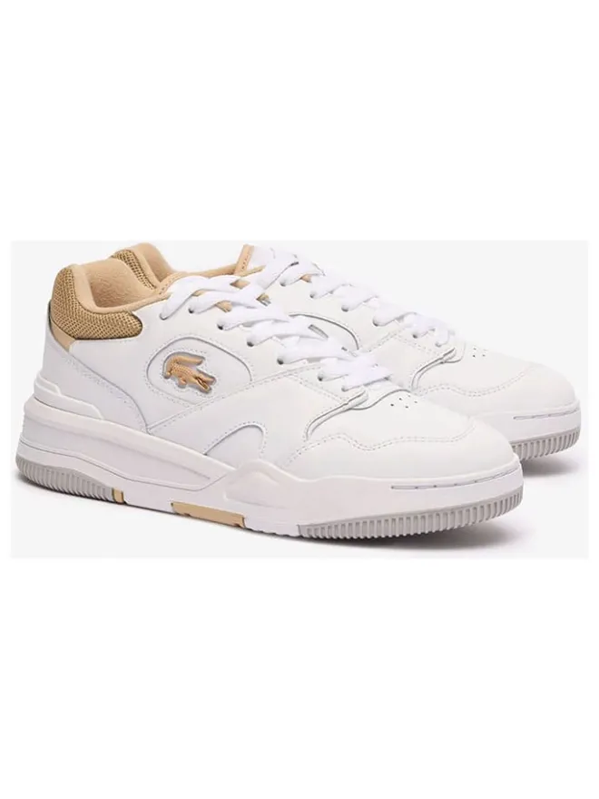 Lacoste Sneakers^Leder-Sneakers in Weiß/ Orange