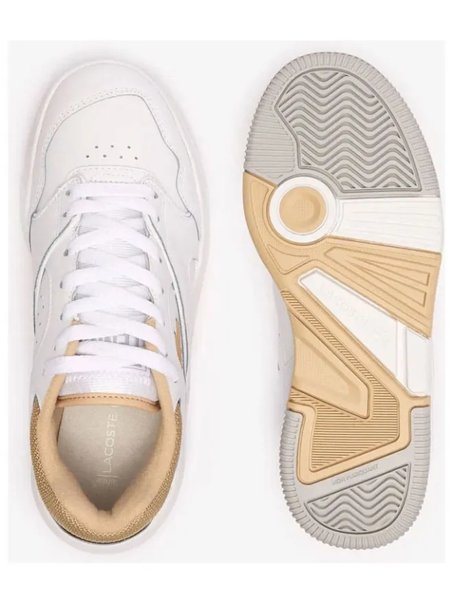 Lacoste Sneakers^Leder-Sneakers in Weiß/ Orange