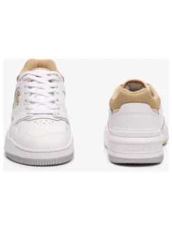 Lacoste Sneakers^Leder-Sneakers in Weiß/ Orange