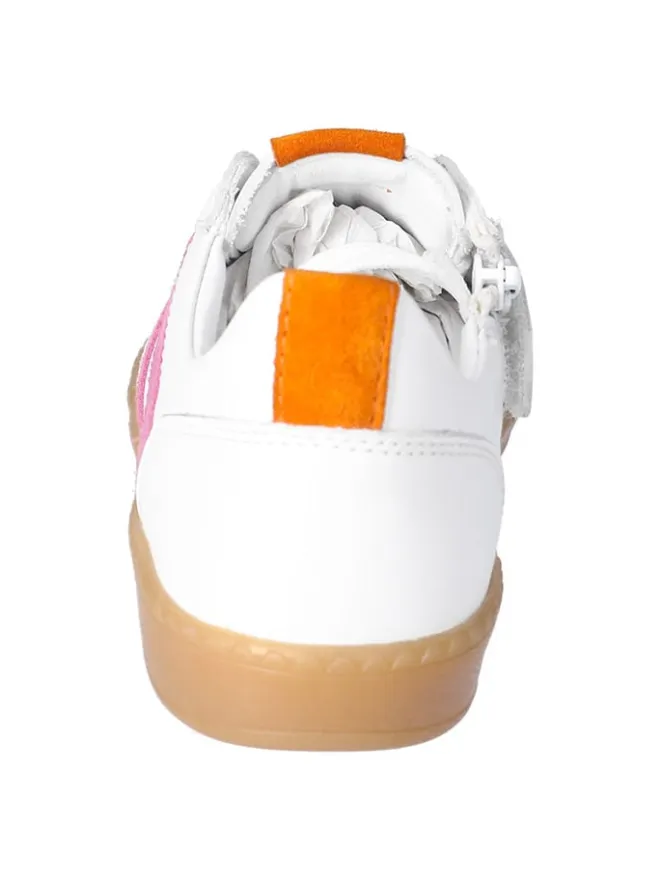 Leder-Sneakers in Weiß/ Pink>Ricosta Outlet