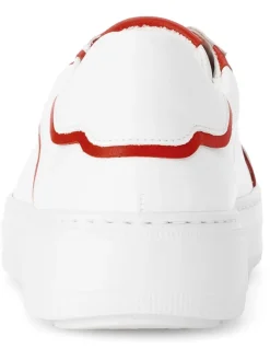 Gabor Sneakers^Leder-Sneakers in Weiß/ Rot