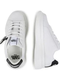 Karl Lagerfeld Kids Sneakers·Sneakers Low^Leder-Sneakers in Weiß/ Schwarz