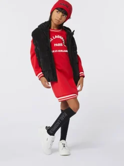 Karl Lagerfeld Kids Sneakers·Sneakers Low^Leder-Sneakers in Weiß/ Schwarz