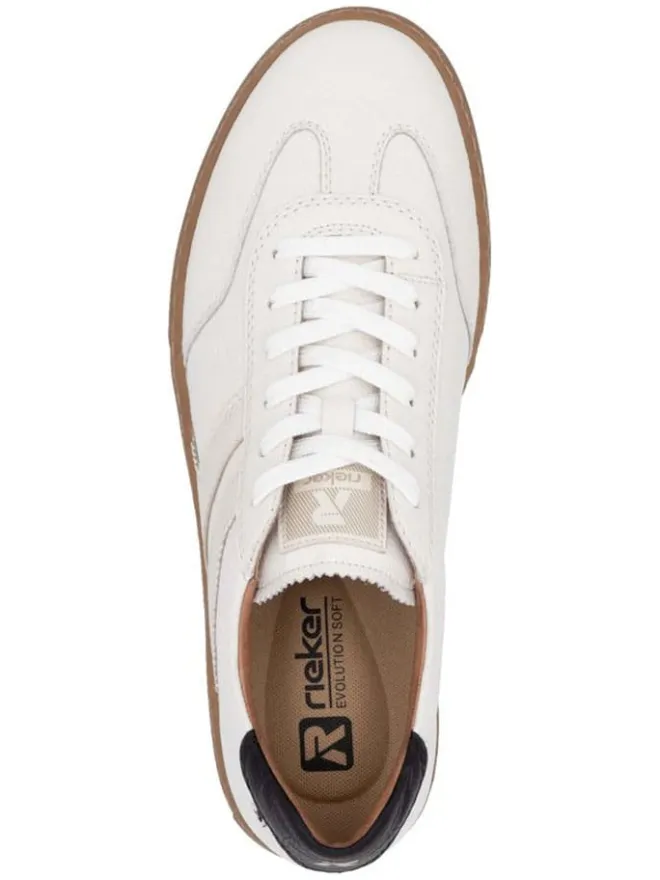 rieker Sneakers^Leder-Sneakers in Weiß/ Schwarz