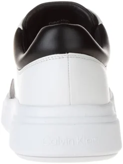 Leder-Sneakers in Weiß/ Schwarz><noscript><img width=
