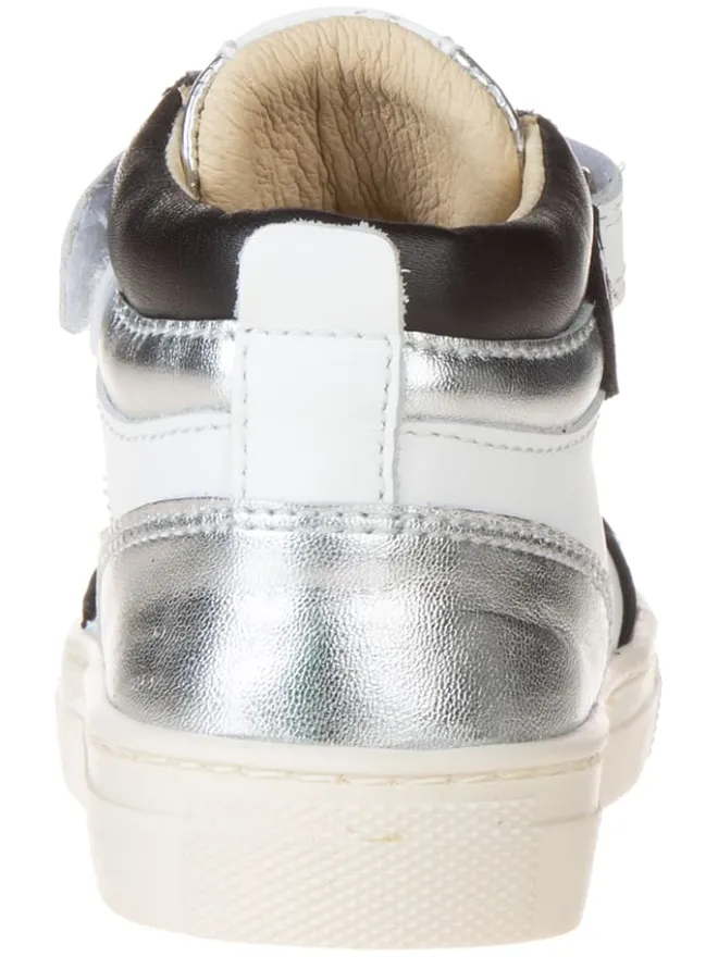 Primigi Sneakers^Leder-Sneakers in Weiß/ Schwarz/ Silber