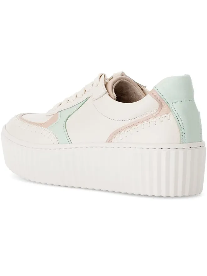 Gabor Sneakers^Leder-Sneakers in Weiß/ Türkis/ Rosa