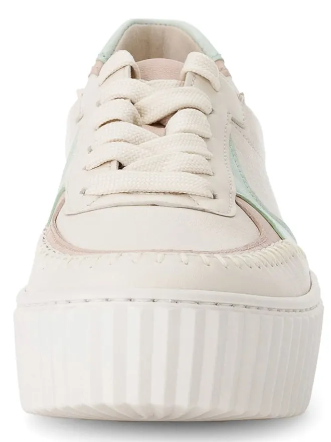 Gabor Sneakers^Leder-Sneakers in Weiß/ Türkis/ Rosa