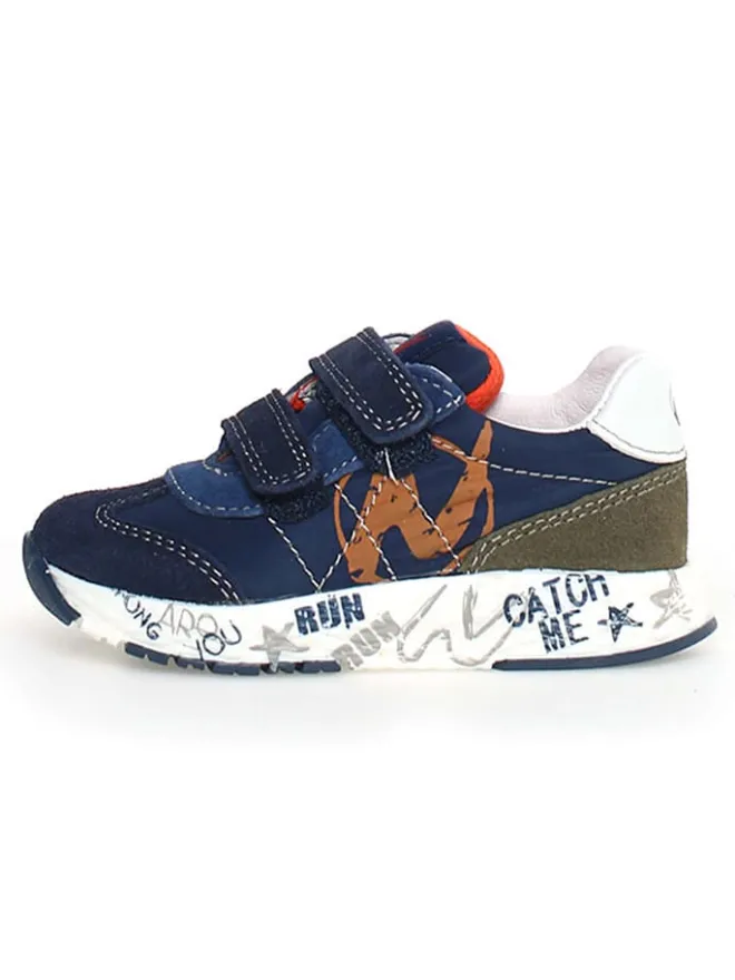 Naturino Sneakers^Leder-Sneakers "Jesko" in Dunkelblau/ Blau