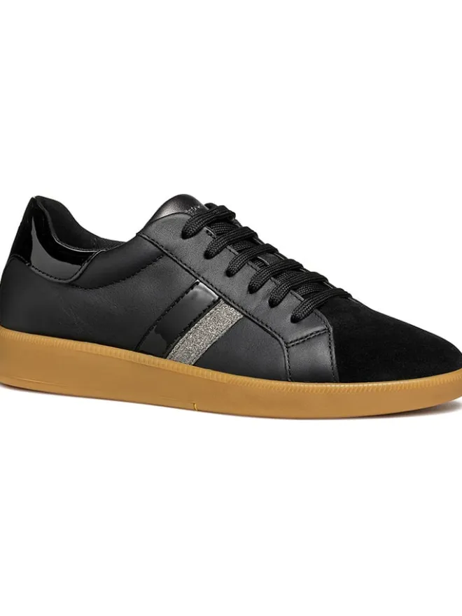 Leder-Sneakers "Meleda" in Schwarz>Geox