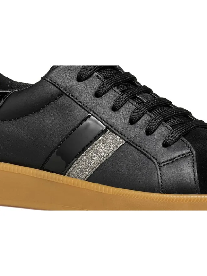 Leder-Sneakers "Meleda" in Schwarz>Geox