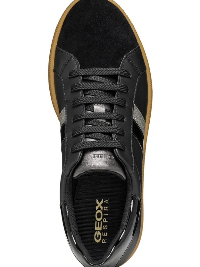 Leder-Sneakers "Meleda" in Schwarz>Geox