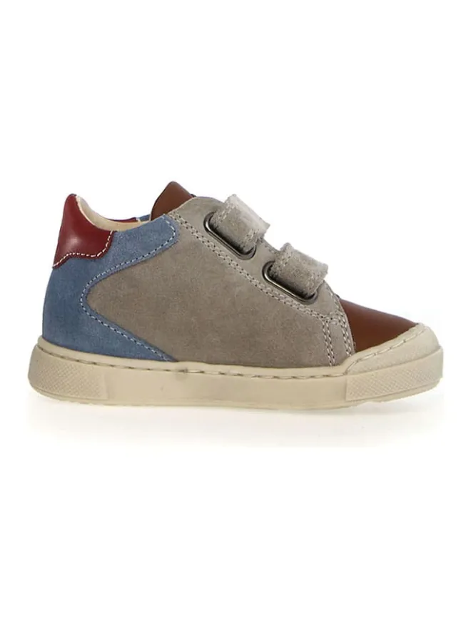 Leder-Sneakers "Nerys" in Blau/ Braun/ Grau>Naturino Outlet