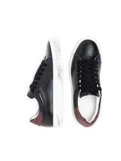 Leder-Sneakers "Orena" in Schwarz/ Lila>Anna Morellini New