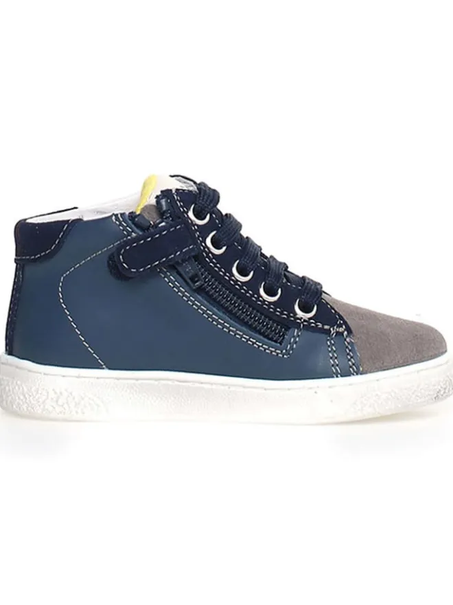 Leder-Sneakers "Pinn" in Dunkelblau>Naturino New