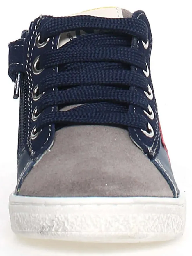 Leder-Sneakers "Pinn" in Dunkelblau/ Grau>Naturino Hot