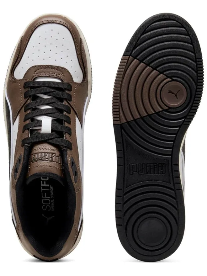 Leder-Sneakers "RBD Break" in Weiß/ Braun>Puma New