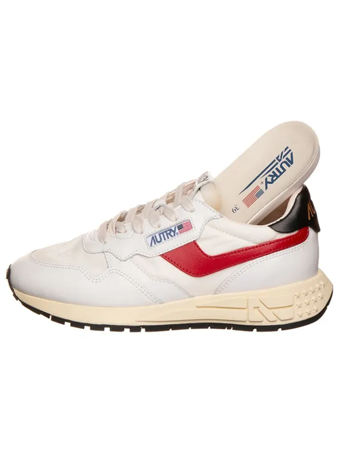 AUTRY Sneakers^Leder-Sneakers "Relwind" in Weiß/ Rot