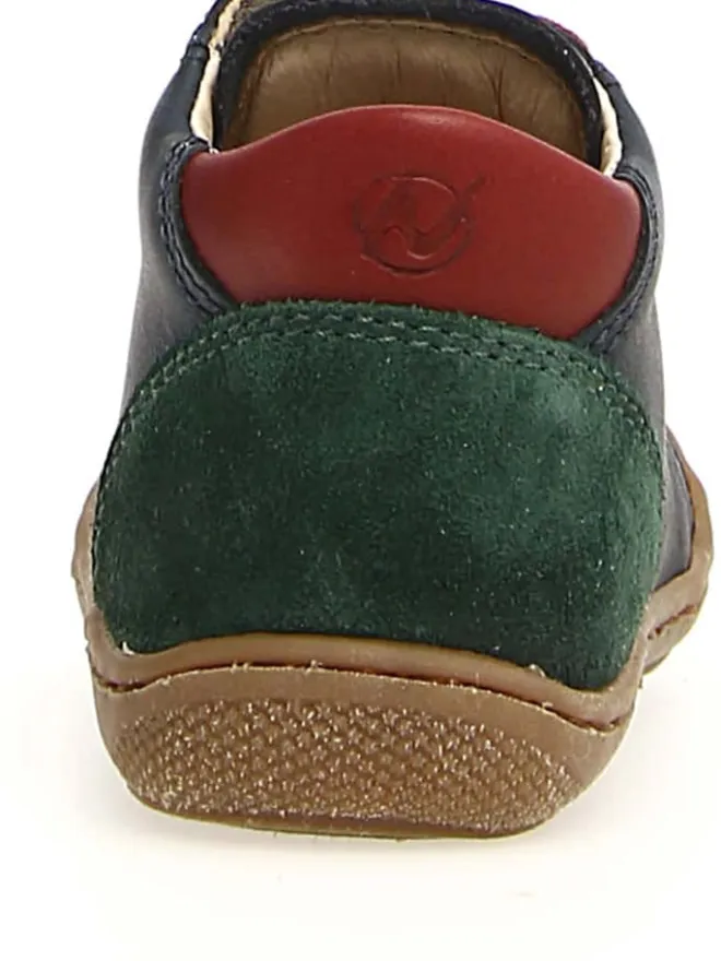 Leder-Sneakers "Romy" in Dunkelgrün/ Dunkelblau/ Rot>Naturino Best