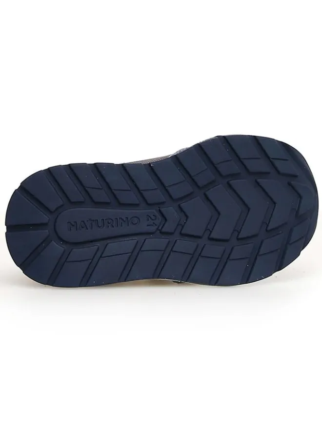 Naturino Sneakers^Leder-Sneakers "Roy" in Blau/ Gelb/ Hellbraun