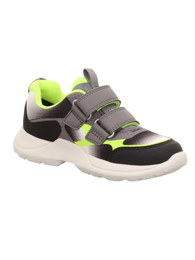 superfit Sneakers·Sneakers Low^Leder-Sneakers "Rush" in Grau/ Schwarz/ Gelb