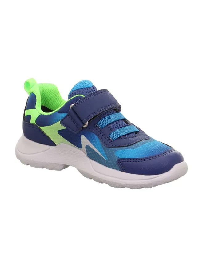 superfit Sneakers·Sneakers Low^Leder-Sneakers "Rush" in Grün/ Hellblau/ Dunkelblau