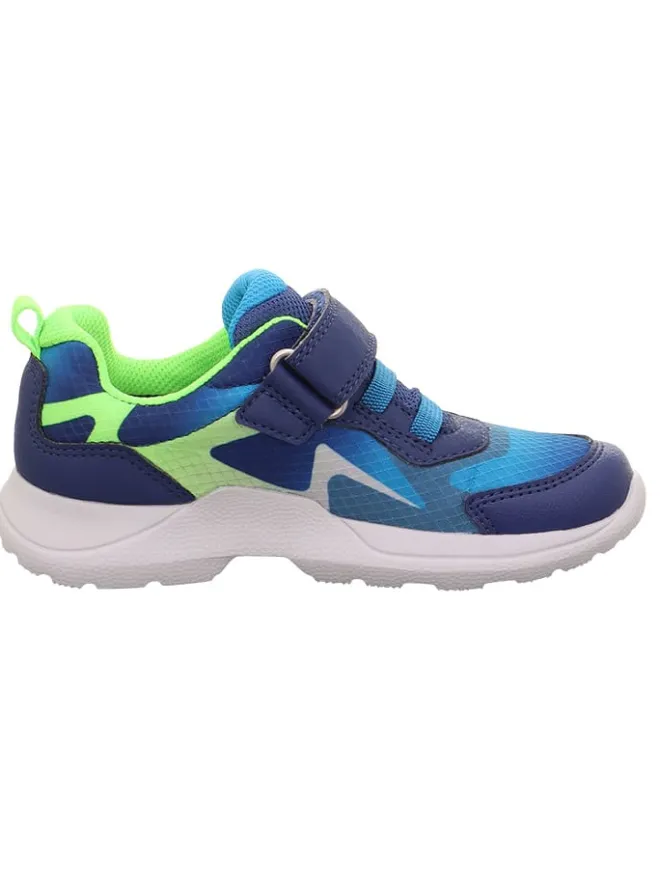 superfit Sneakers·Sneakers Low^Leder-Sneakers "Rush" in Grün/ Hellblau/ Dunkelblau