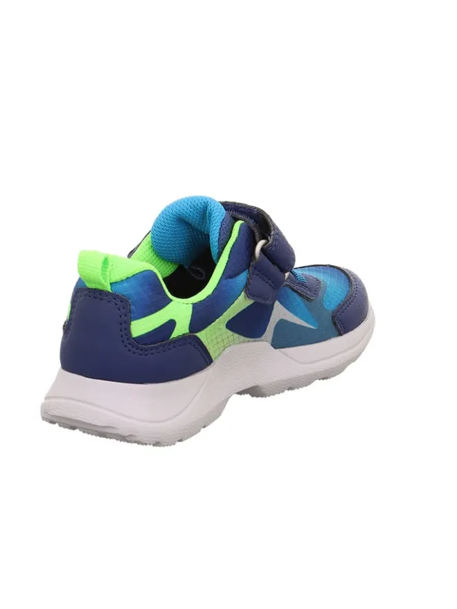 superfit Sneakers·Sneakers Low^Leder-Sneakers "Rush" in Grün/ Hellblau/ Dunkelblau