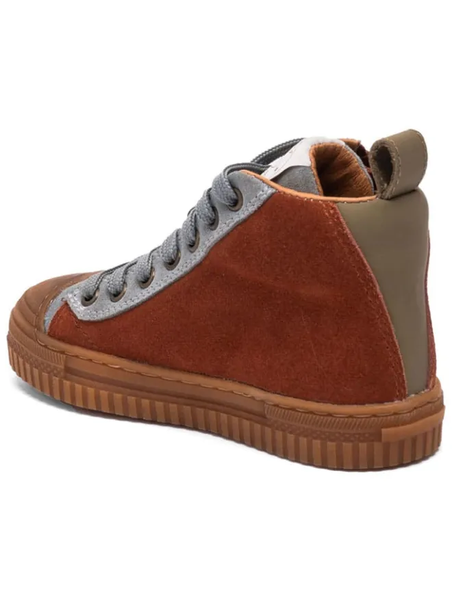 bisgaard Sneakers·Sneakers High^Leder-Sneakers "Ryan" in Hellbraun/ Grau