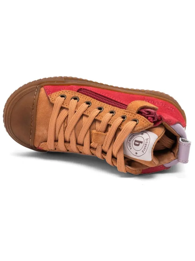 Leder-Sneakers "Ryan" in Pink/ Orange>bisgaard