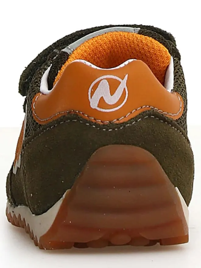Leder-Sneakers "Sammy 2" in Khaki/ Orange>Naturino New