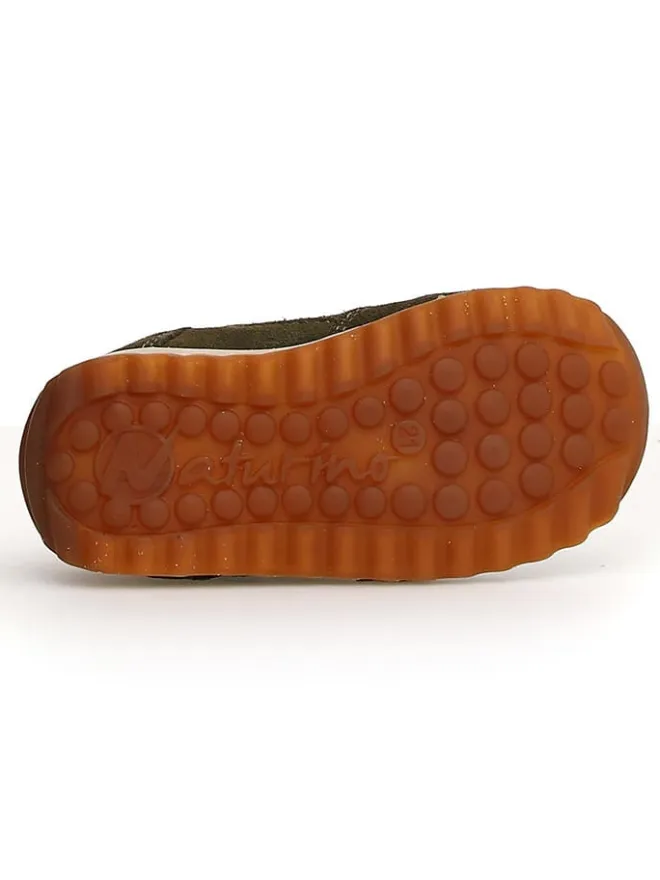 Leder-Sneakers "Sammy 2" in Khaki/ Orange>Naturino New
