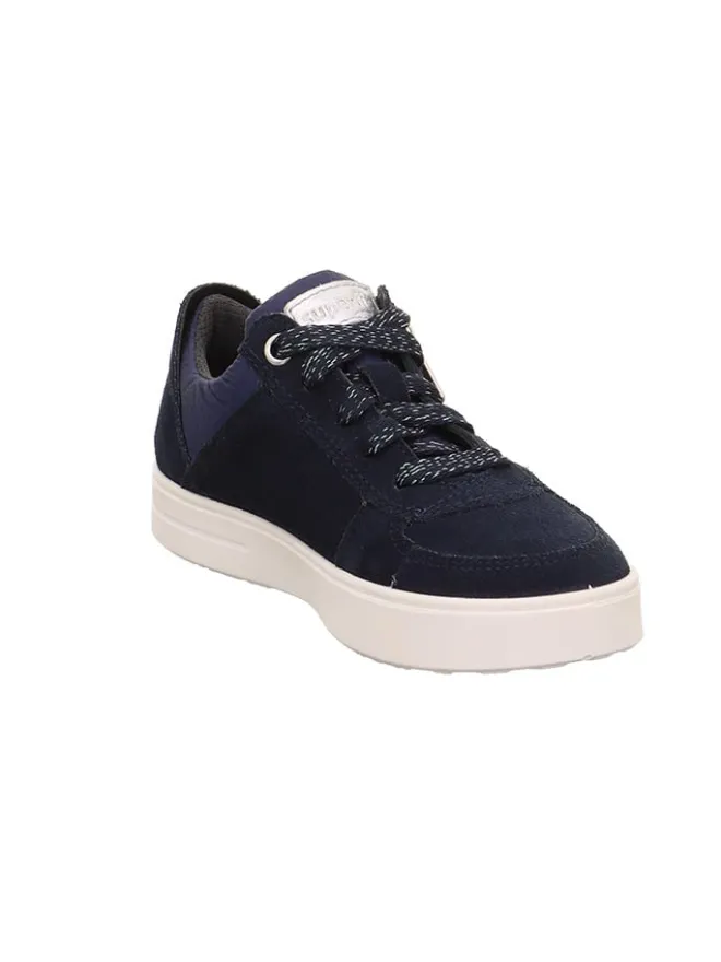 Leder-Sneakers "Stella" in Schwarz/ Dunkelblau>superfit Outlet
