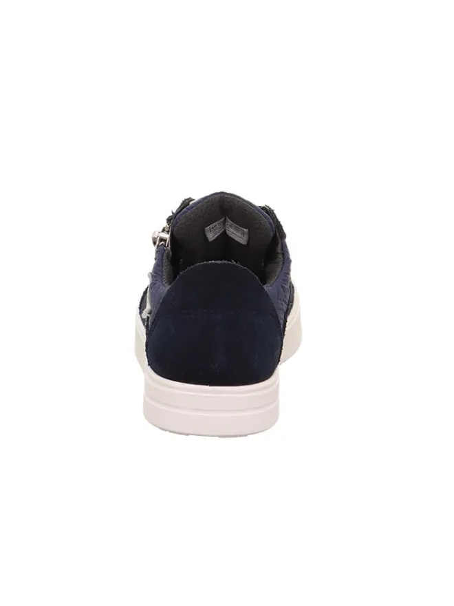 Leder-Sneakers "Stella" in Schwarz/ Dunkelblau>superfit Outlet