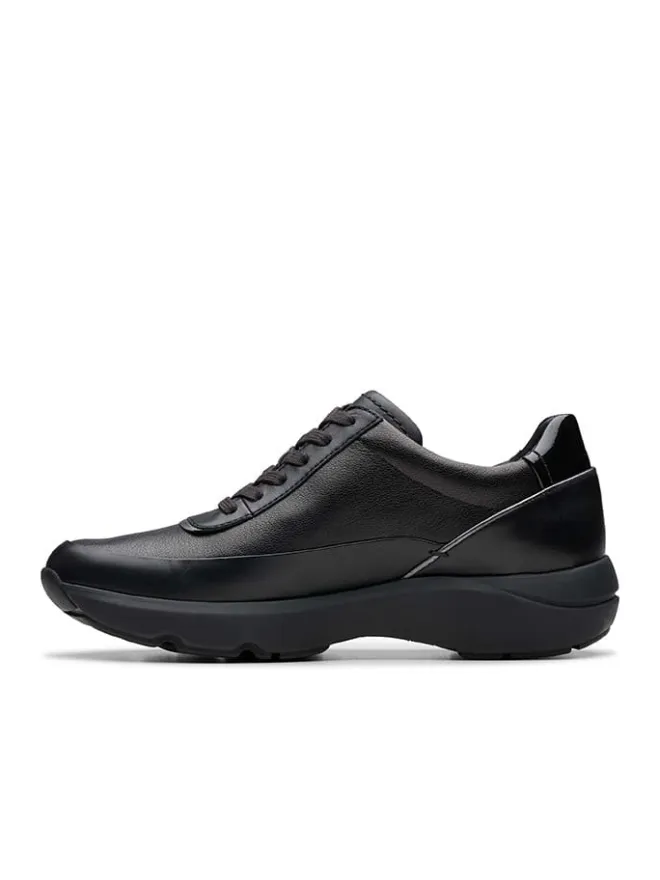 Leder-Sneakers "Tivoli Zip" in Schwarz>Clarks New