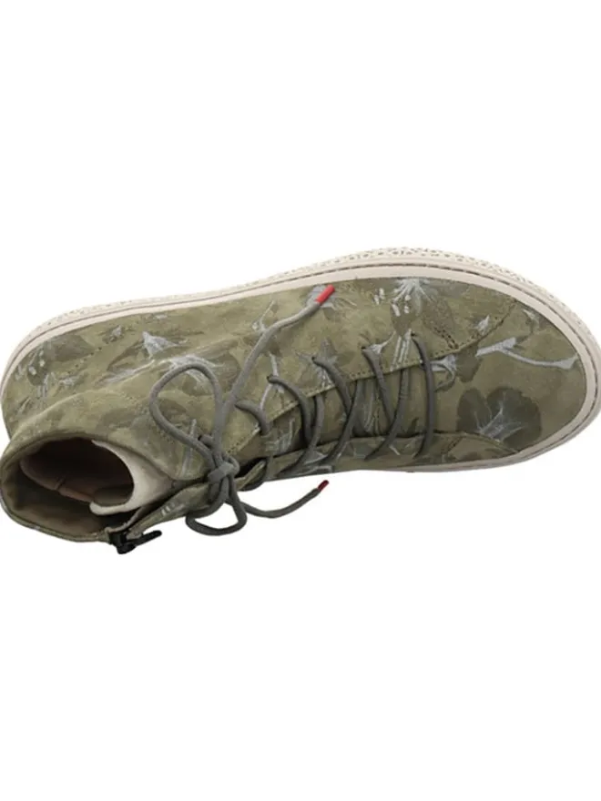 Think! Schnürschuhe^Leder-Sneakers "Tjub" in Khaki