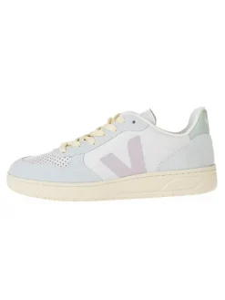 Veja Sneakers^Leder-Sneakers "V 10" in Türkis/ Rosa/ Grün