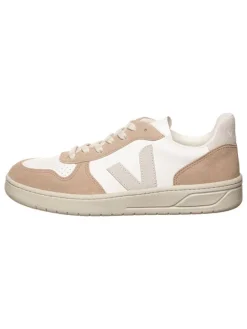 Leder-Sneakers "V 10" in Weiß/ Beige>Veja Sale