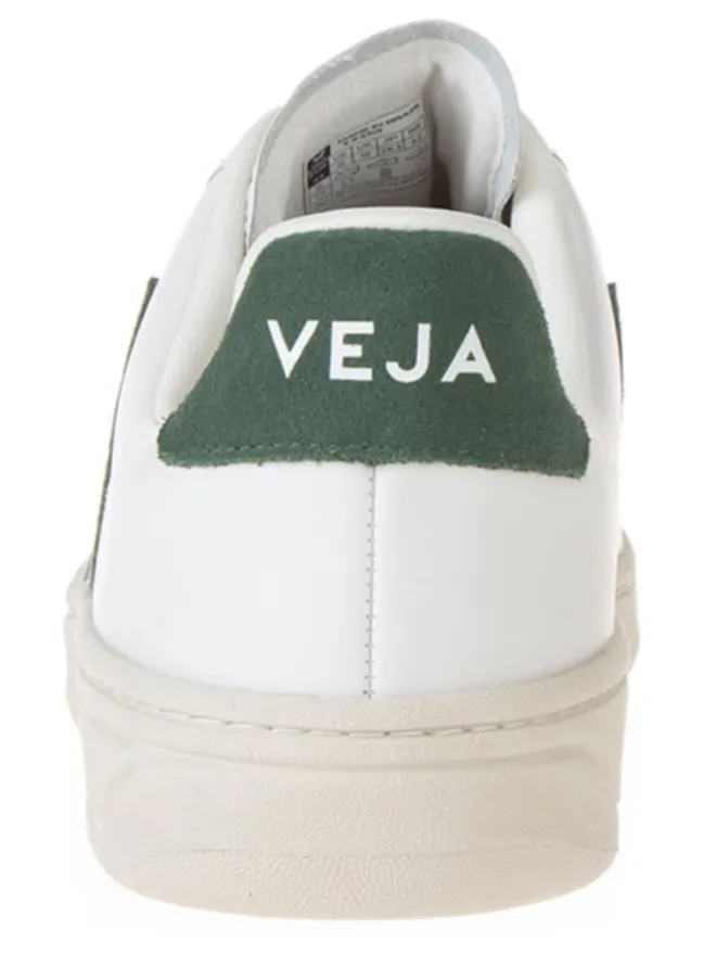 Leder-Sneakers "V 12" in Weiß/ Grün>Veja Online