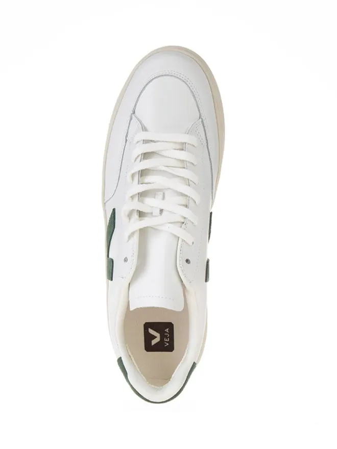Leder-Sneakers "V 12" in Weiß/ Grün>Veja Online