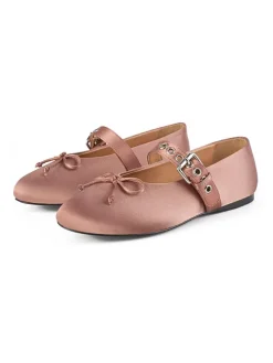 Leder-Spangenballerinas in Pink>loft37 New