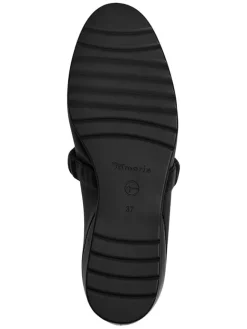 Leder-Spangenballerinas in Schwarz><noscript><img width=