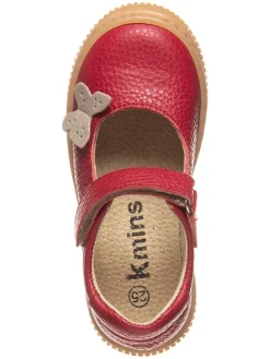 Leder-Spangenballerinas in Rot><noscript><img width=