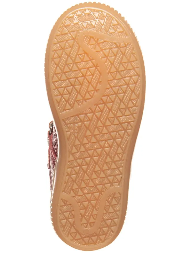 Leder-Spangenballerinas in Rot>kmins Clearance