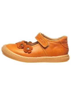 POM POM Ballerinas^Leder-Spangenballerinas in Orange