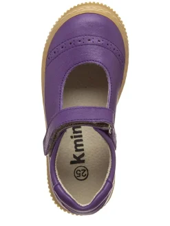 Leder-Spangenballerinas in Lila><noscript><img width=