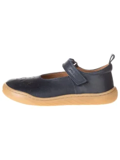 Leder-Spangenballerinas in Dunkelblau>POM POM New