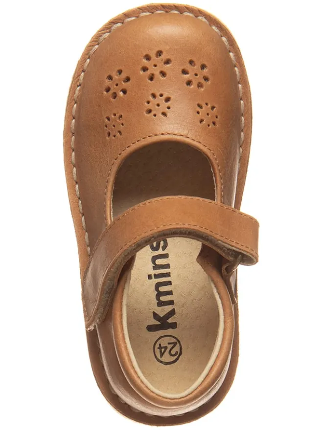 kmins Halbschuhe|Ballerinas^Leder-Spangenballerinas in Hellbraun
