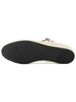 Leder-Spangenballerinas in Beige><noscript><img width=